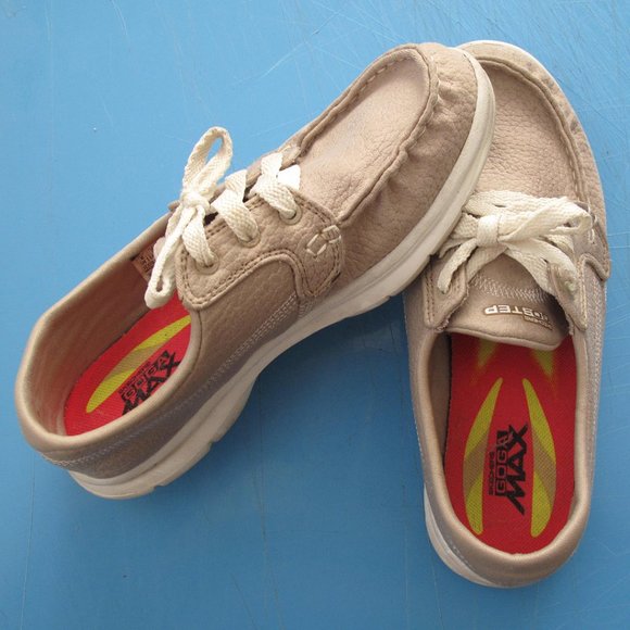 💖 Skechers sneakers Shoes Women's Size 6 Goga Max Slip On Go Step-Riptide Boat - Picture 1 of 8